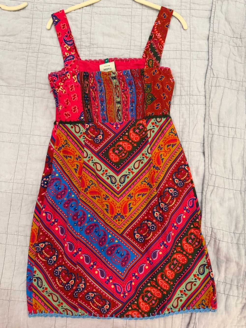 Farm Rio Mini Patch Print Dress - Picture 3 of 3